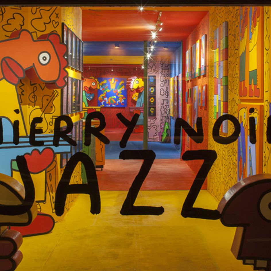 All that jazz: Berlin wall artist Thierry Noir celebrates the