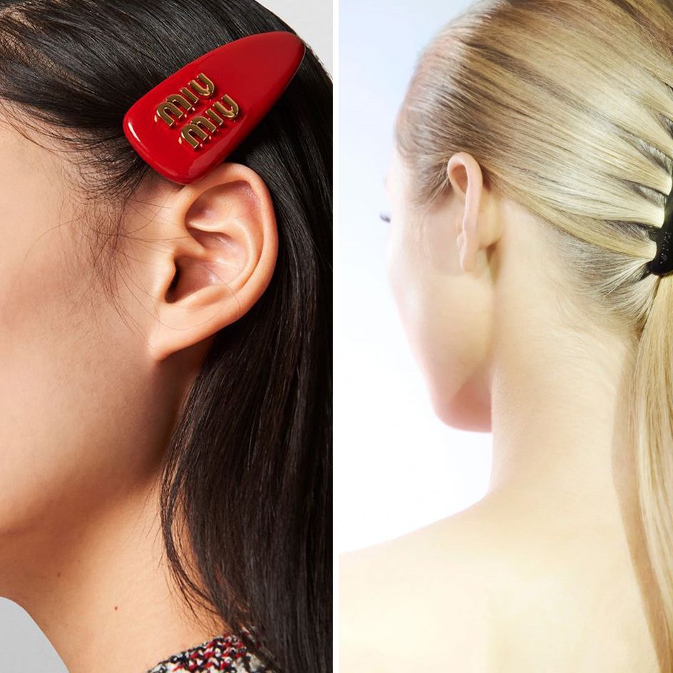 Ten sculptural hair clips from Miu Miu, Prada and more