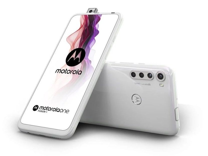 Motorola トリプルカメラ ホワイト Motorola's new One Fusion+ has a 16MP pop-up camera, huge
