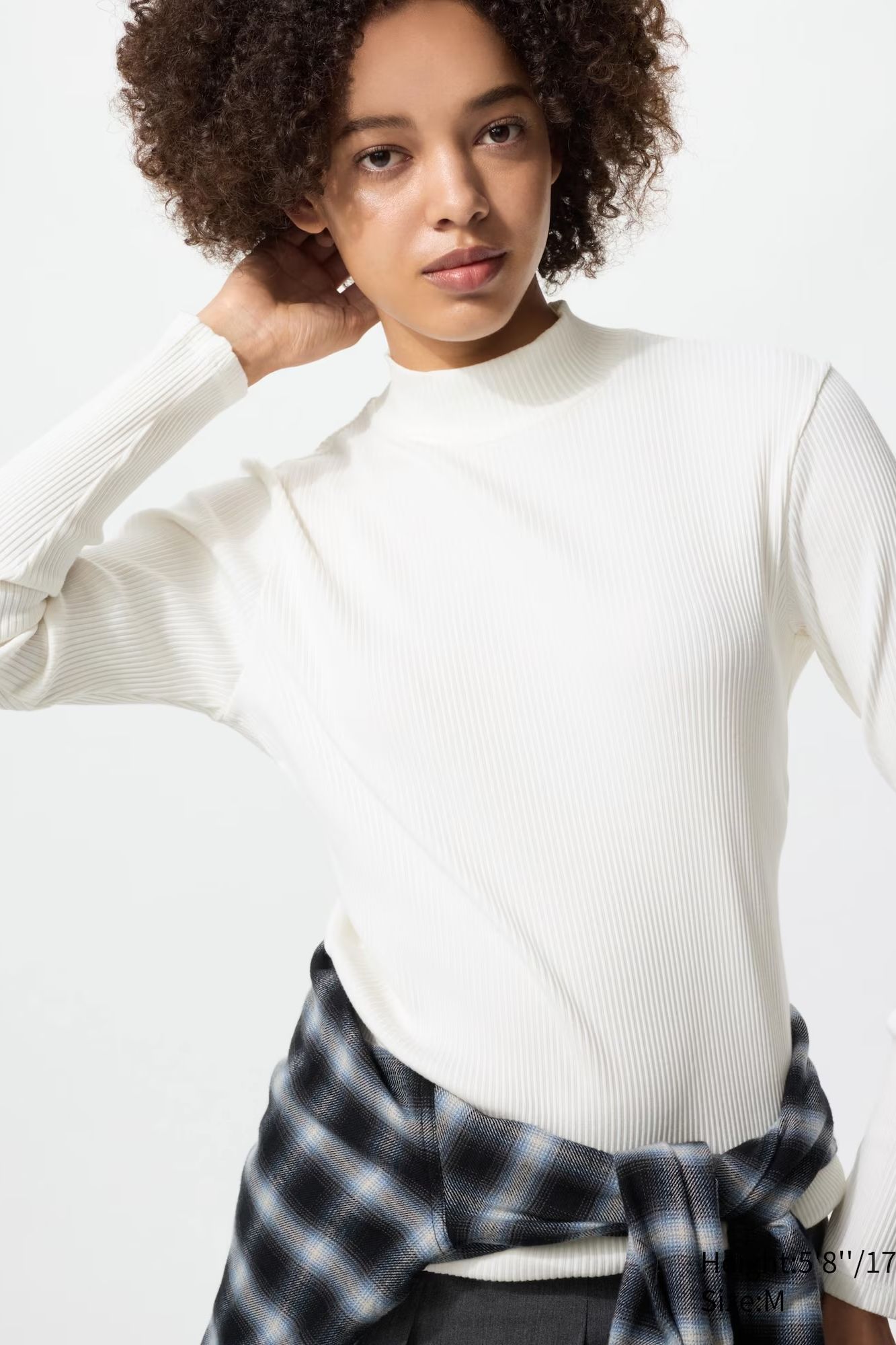 Uniqlo Ribbed High Neck T-Shirt