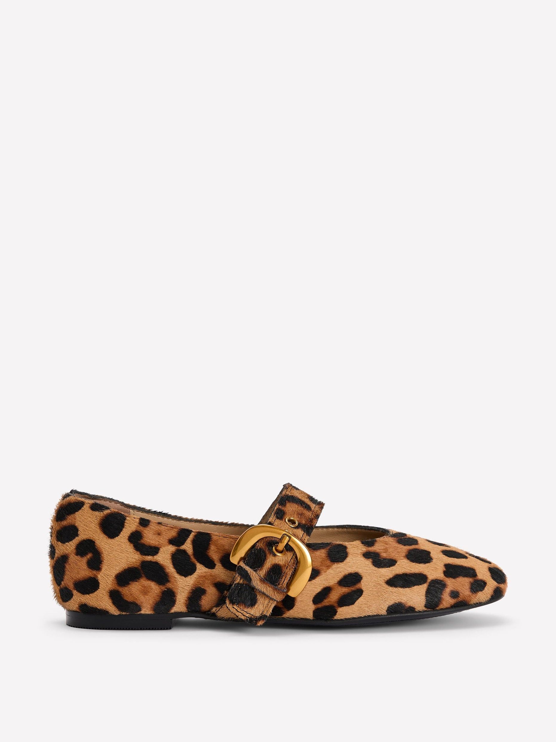 Kylie Flat Buckle Mary Janes-Classic Leopard