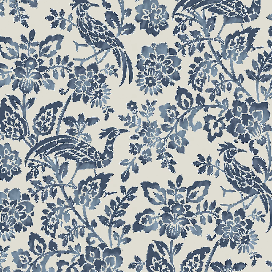 B&amp;amp;Q, Laura Ashley Dark Seaspray Blue Adain Palace wallpaper