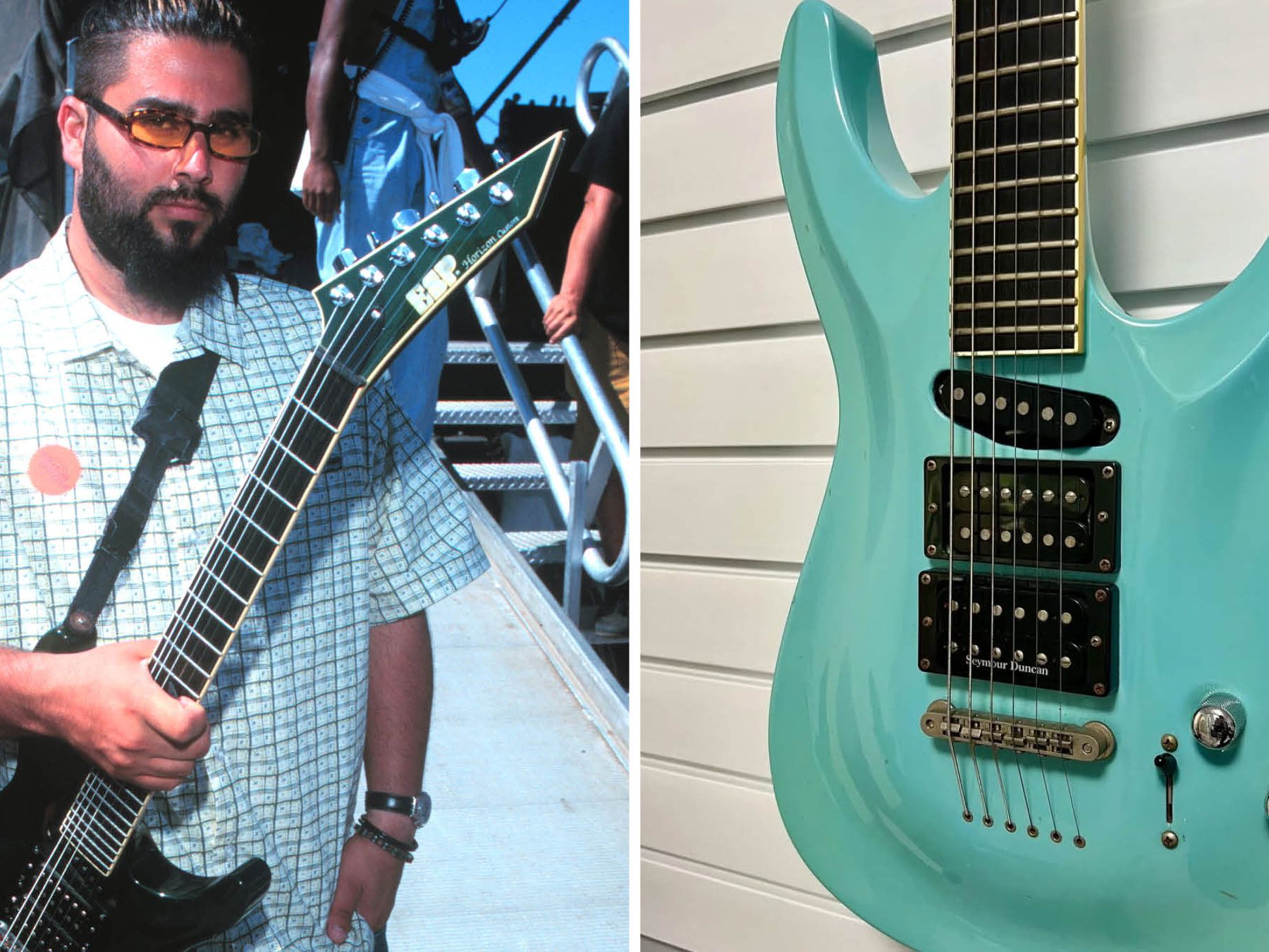 esp ltd ホライゾン　デフトーンズ　ステファンカーペンター　モデル　mod Stephen Carpenter's White Pony ESP valued at $55,000 | Guitar World