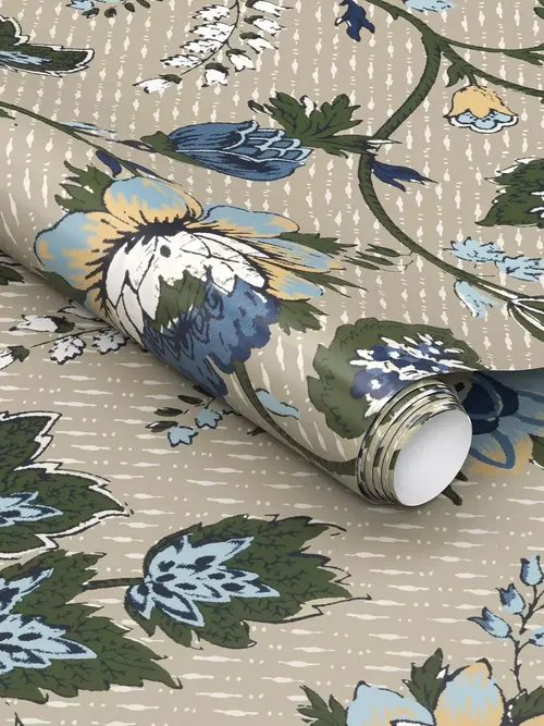 Adelaide Floral Green Peel and Stick Wallpaper