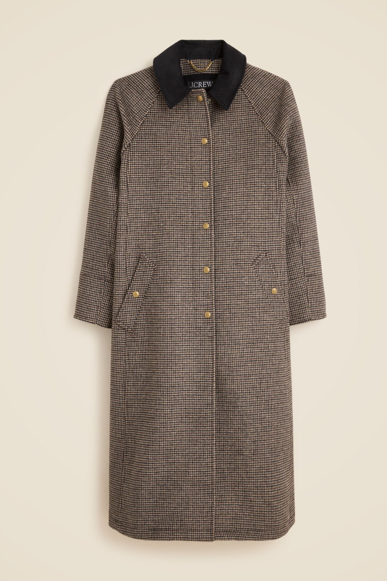 Long Barn Jacket&amp;trade; in Houndstooth Wool Blend