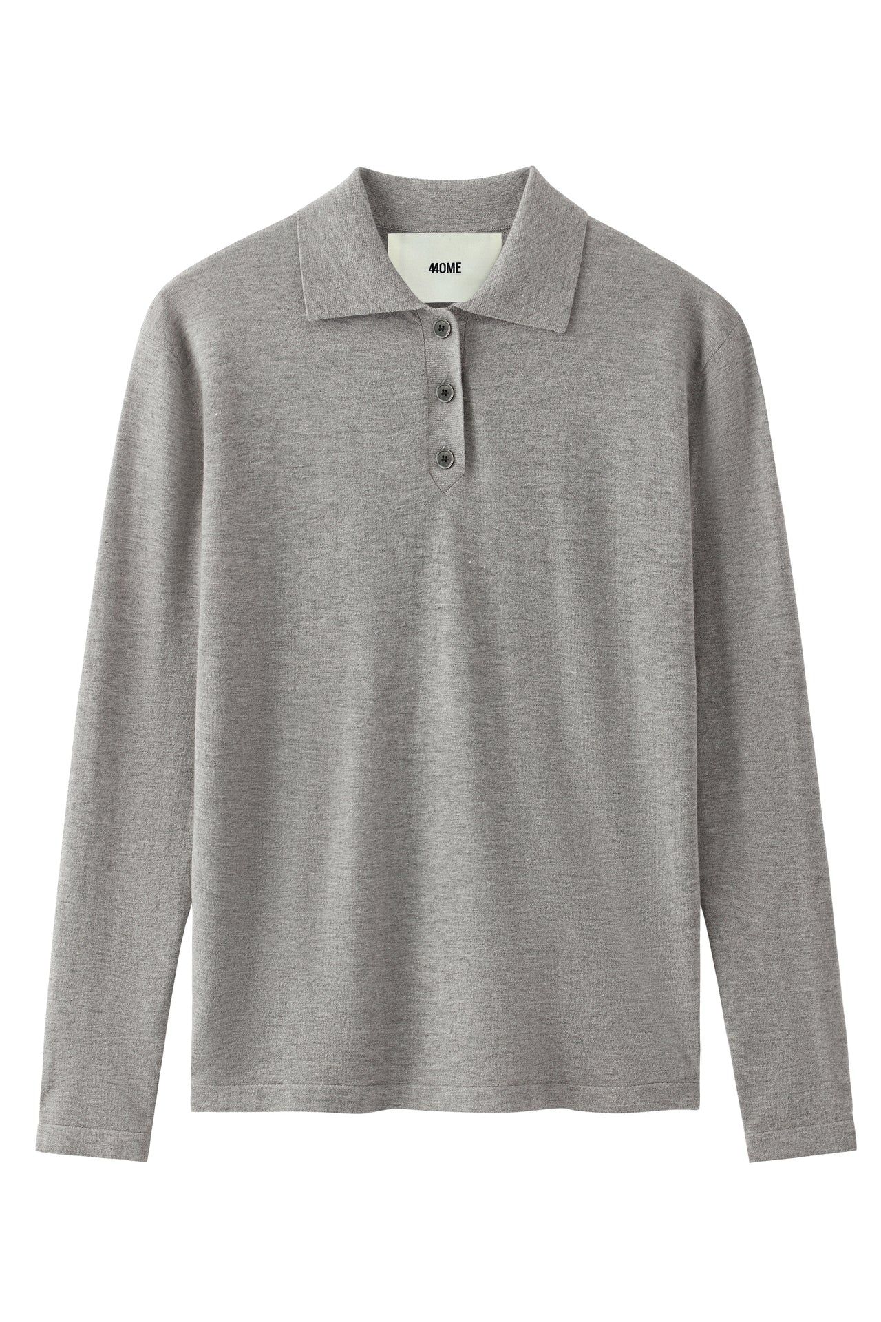 Essential Cashmere Silk Polo - Grey / Xs
