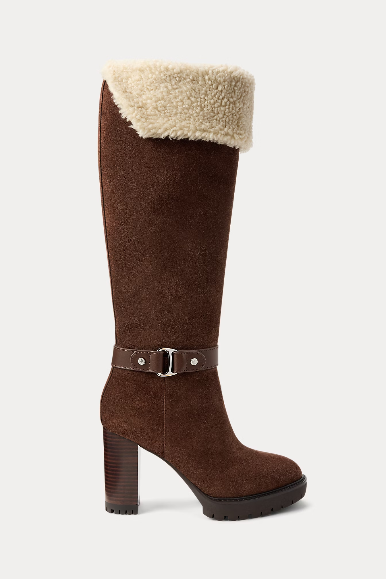 Lauren Ralph Lauren, Tasha Suede &amp;amp; Shearling Tall Heel Boot