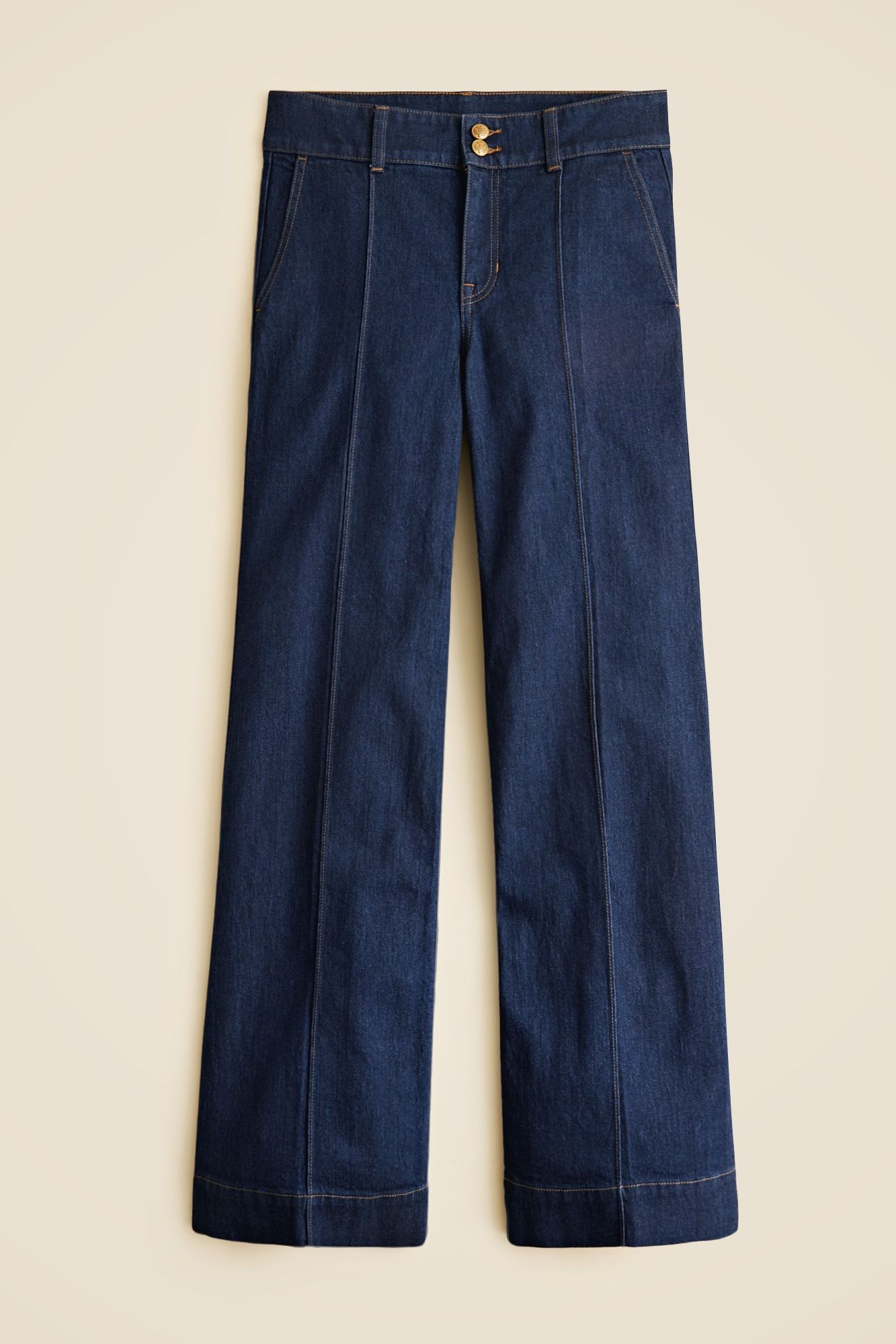 Denim Trouser Jean With Stacked Buttons