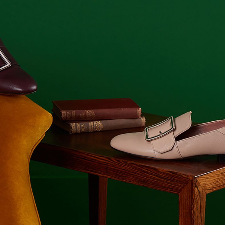 未使用✨BALLY JANELLE ローファー 山羊革 バックル 21.5cm位 Bally Janelle Buckle Leather Loafers | Black | FARFETCH