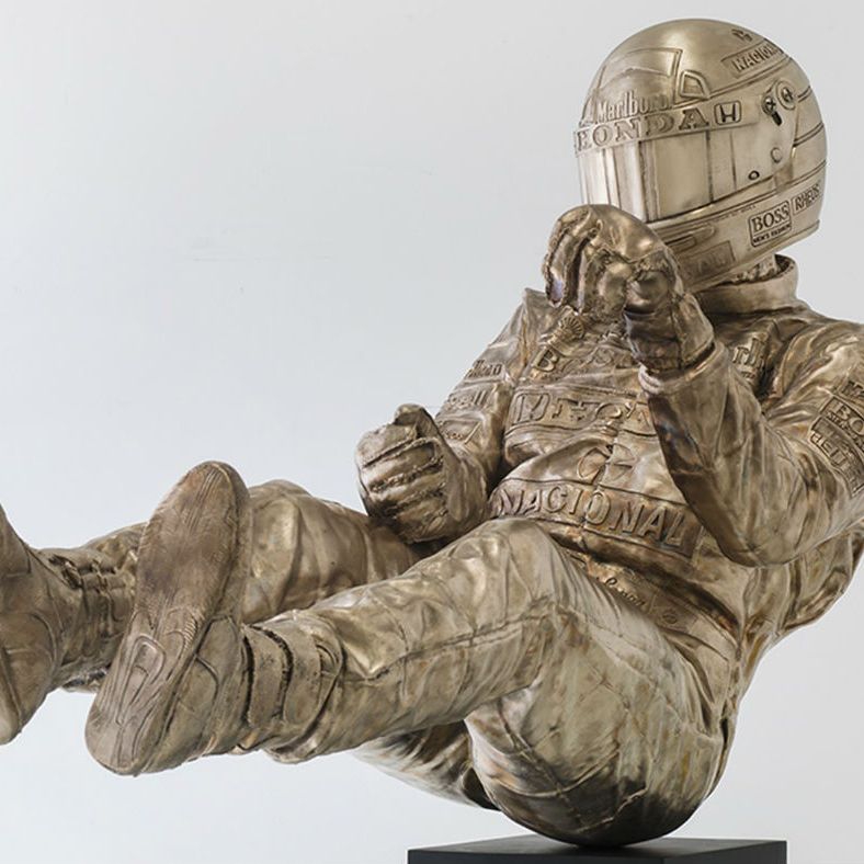 【A・セナ】AYRTON SENNA FINE ART STATUE Life-size bronze statue of Ayrton Senna celebrates racing legend