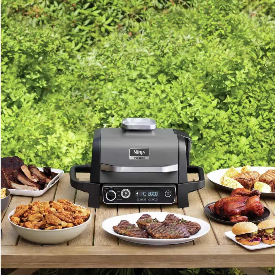 Ninja, Ninja OG701UK Woodfire Electric BBQ Grill &amp;amp; Smoker