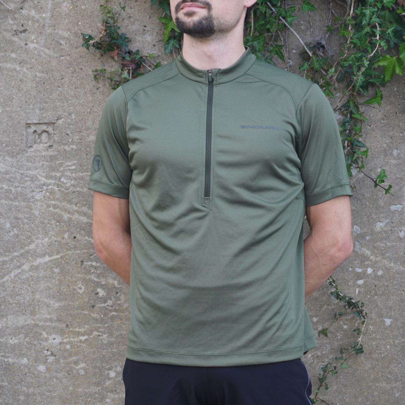 Male cyclist wearing