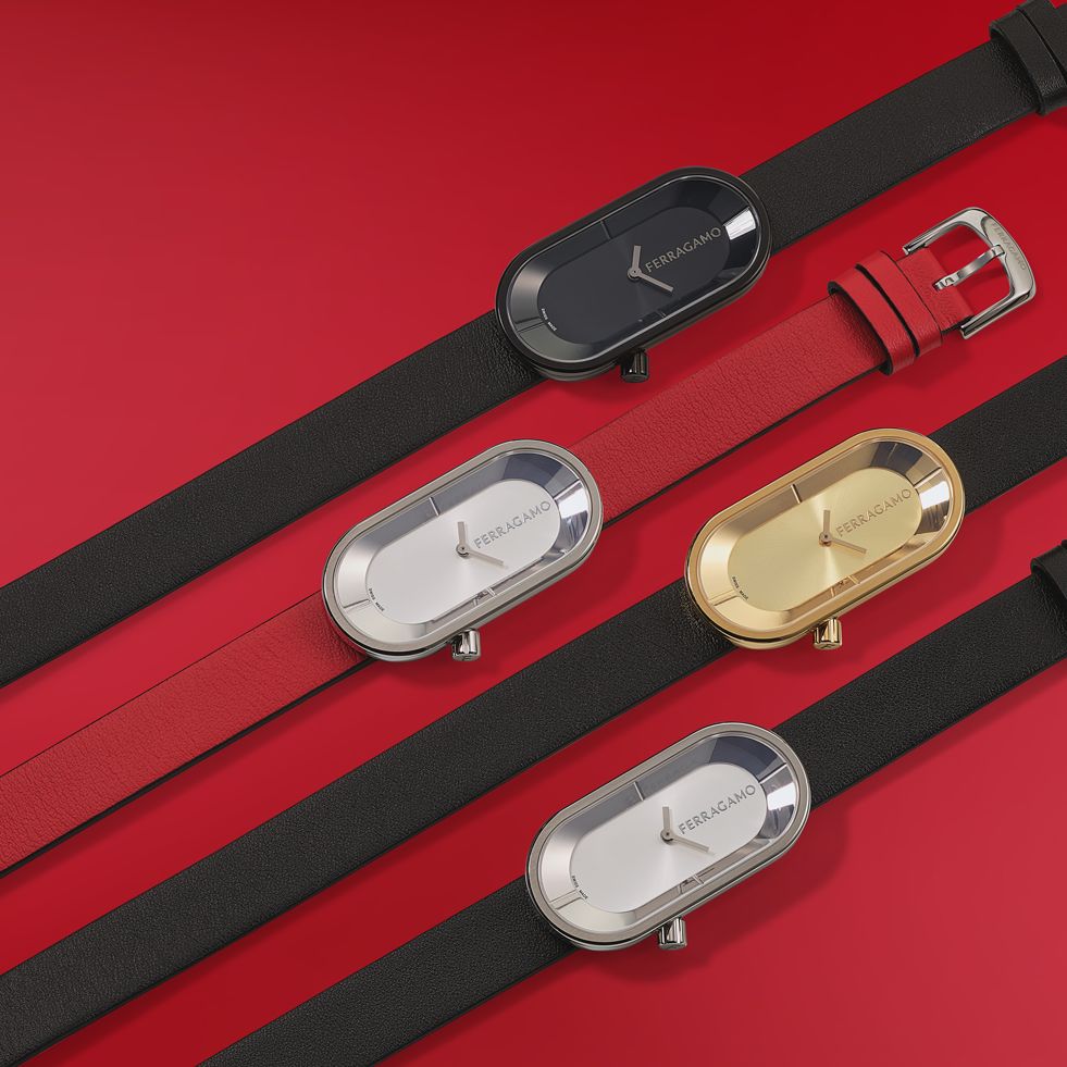 【FERRAGAMO】Curve カーブ レザー ウォッチ 23X46mm Introducing the sensual Ferragamo Curve watch | Wallpaper