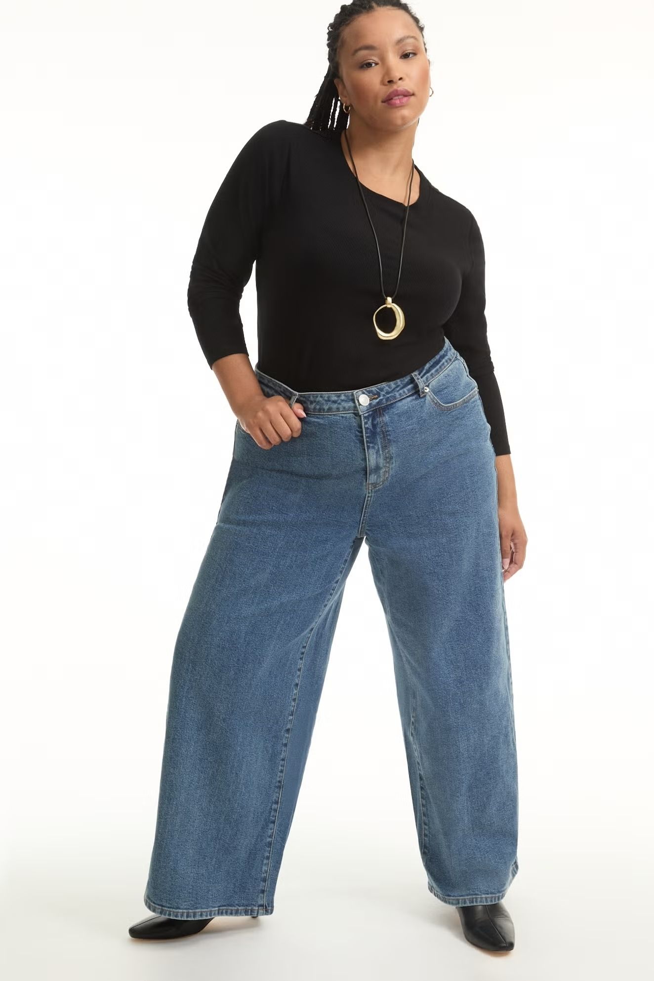June &amp;amp; Vie Curvie-Fit High-Rise Jeans