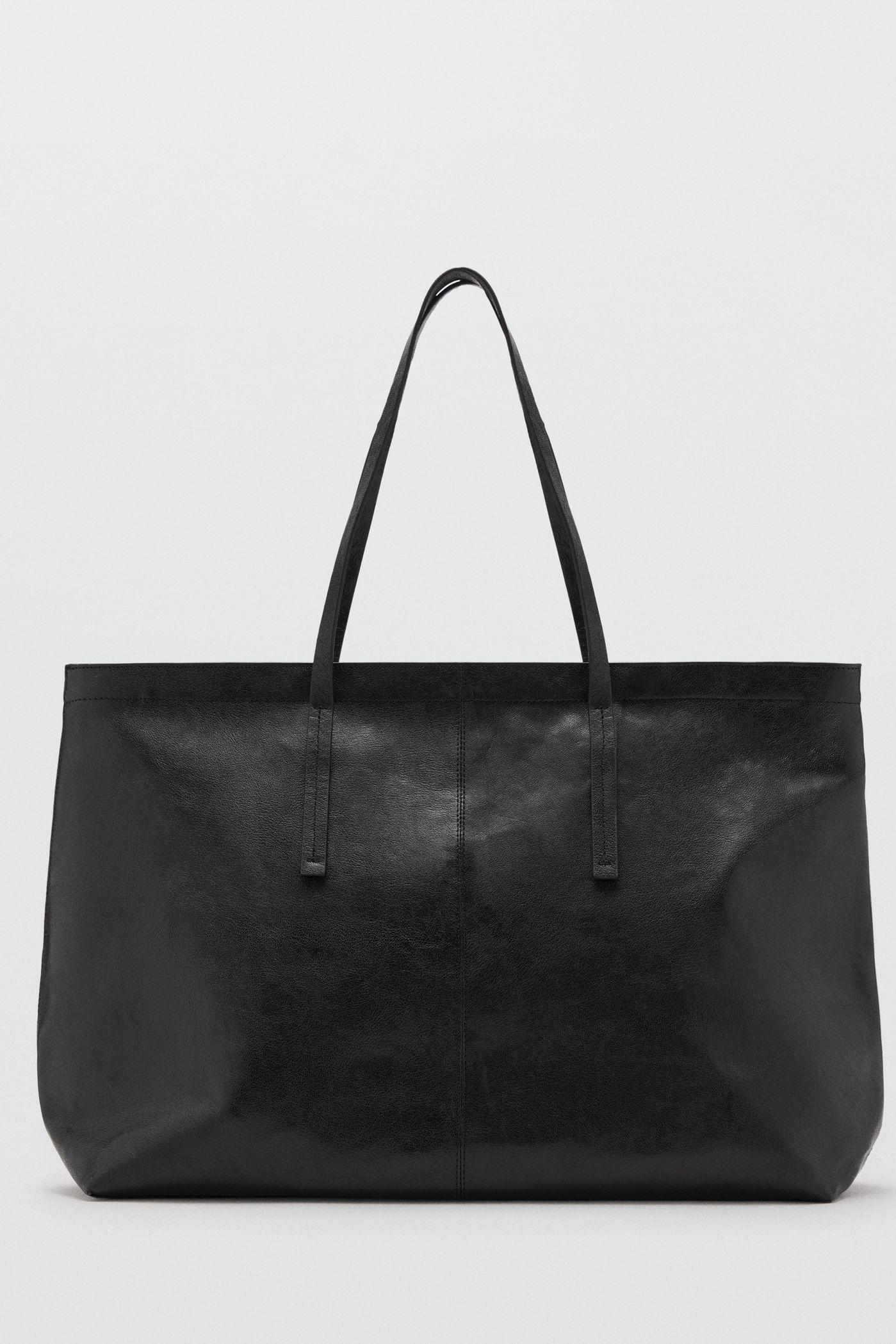 Leather Shopper Bag - Women | Mango Usa