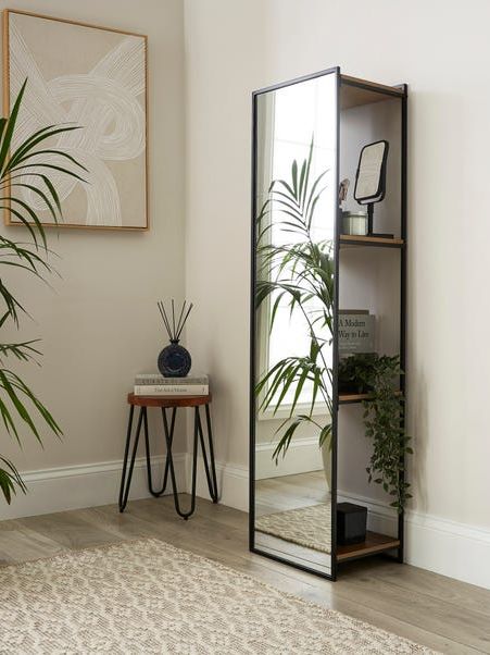 Dunelm, Fulton Mirrored Shelving Unit