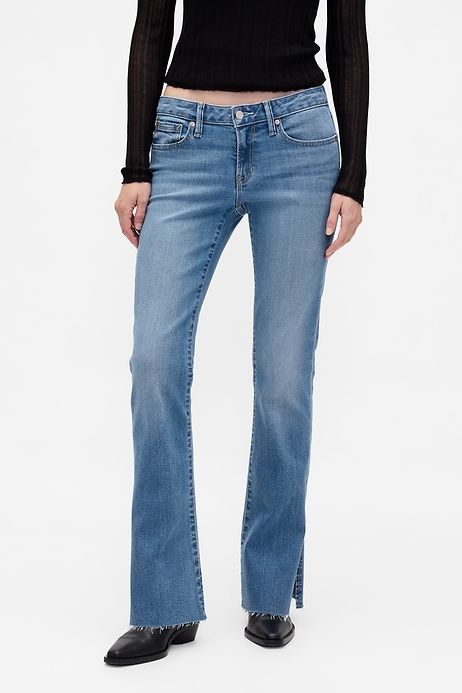 Low Rise Long &amp;amp; Lean Split-Hem Jeans