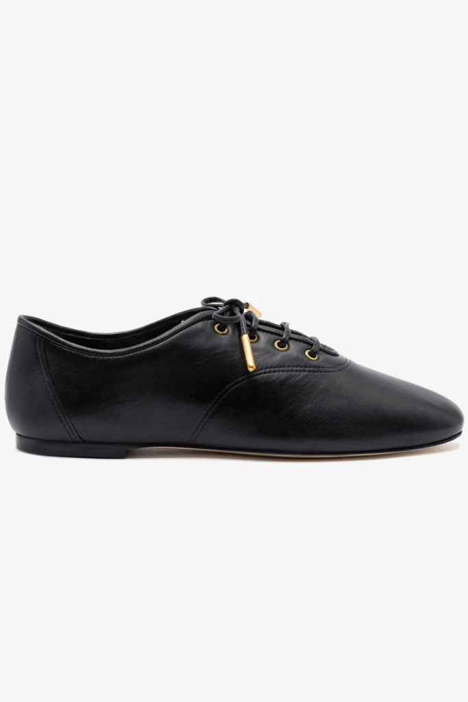 Larroud&amp;eacute;, Liza Sneaker in Black Leather