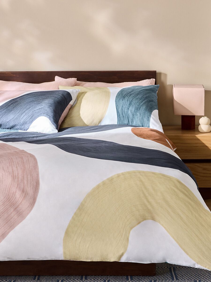 Made.com Rala Printed 100% Cotton Duvet Cover and Pillowcase Set