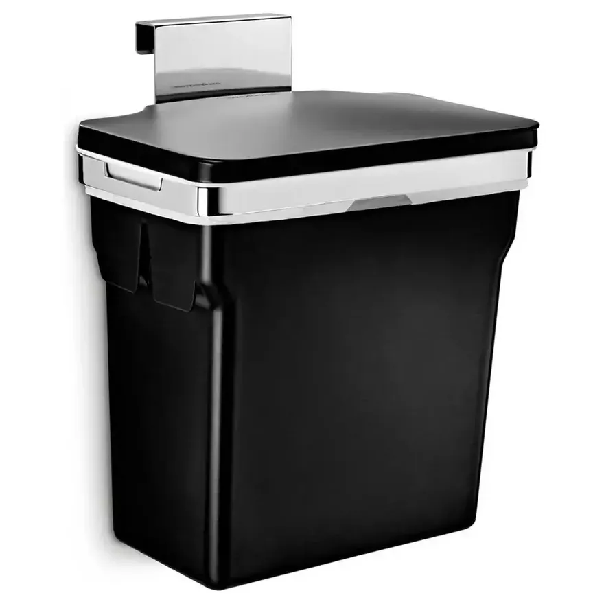 Simple Human, Simple Human 10 Liter In-Cabinet Kitchen Cupboard Bin - Black