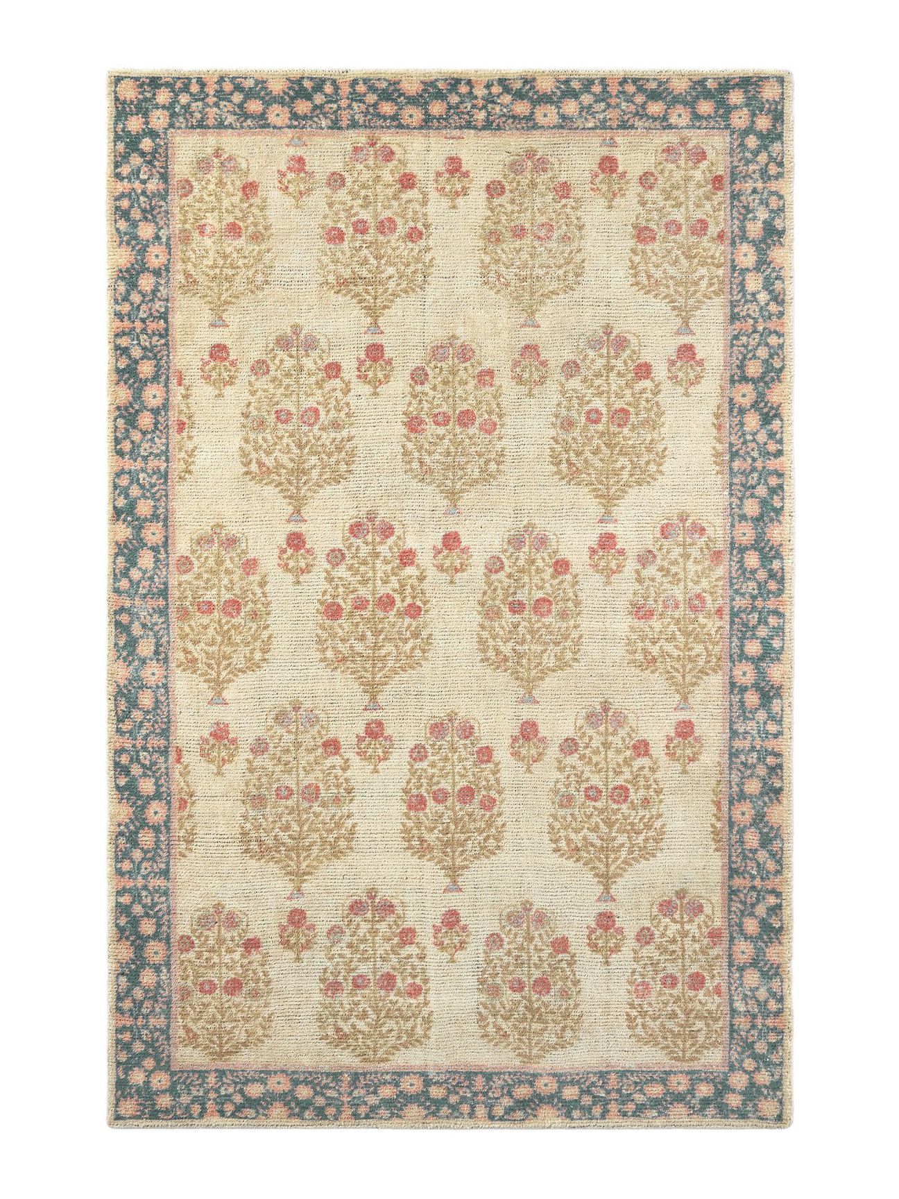floral patterned wool pottery barn rug