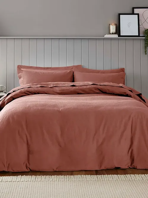 Soft & Cosy Luxury 100% Brushed Cotton Duvet Cover & Pillowcase Set