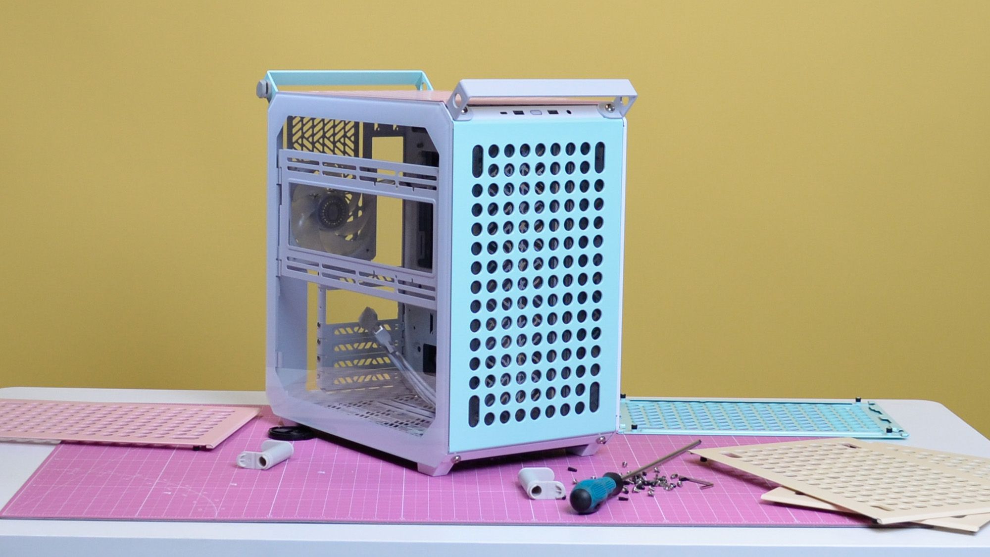 PCケース(自作PC用) COOLER MASTER QUBE 500 Flatpack Macaron Cooler Master Qube 500 Flatpack Macaron Edition Mid-Tower Chassis