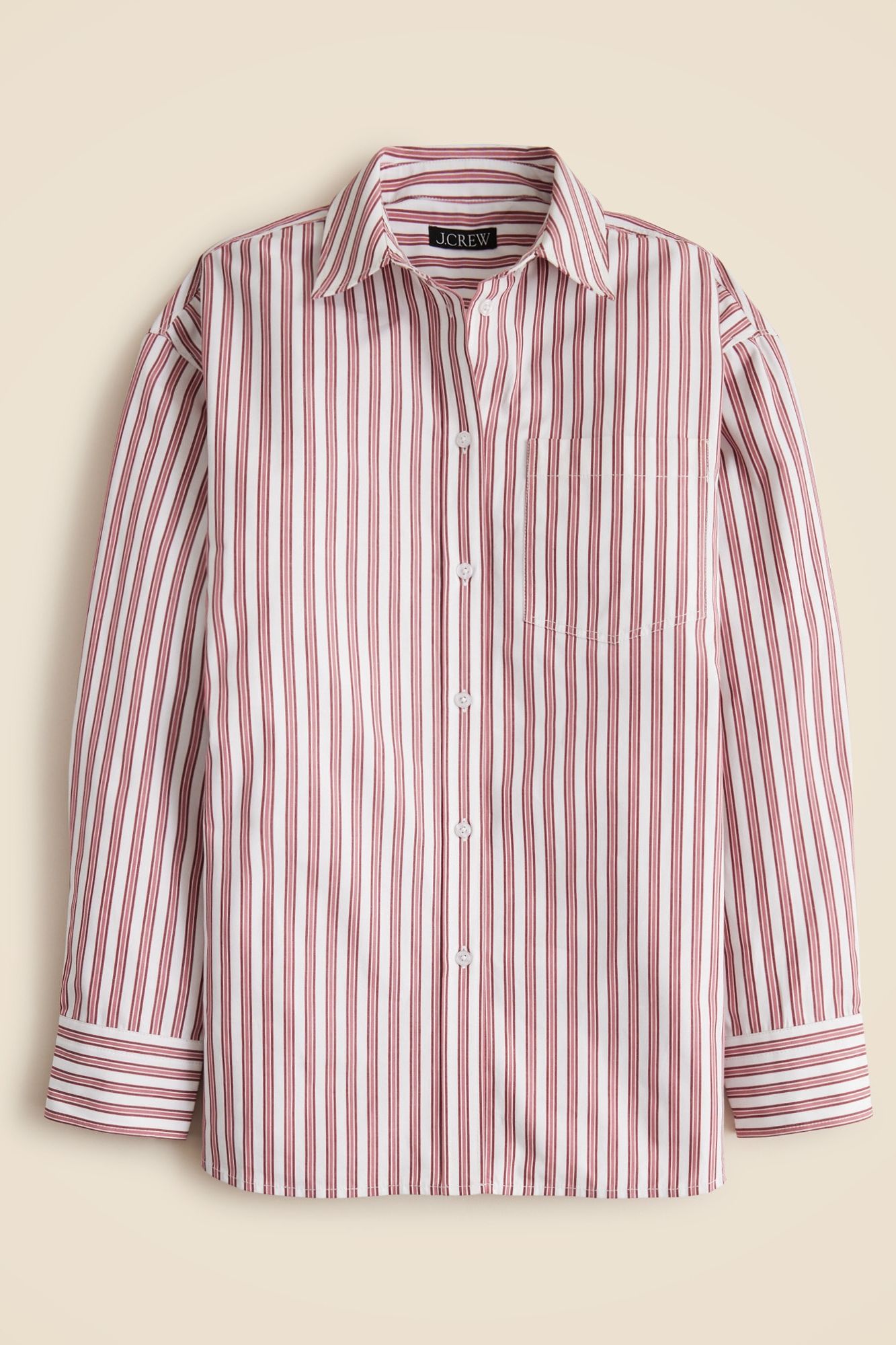 &amp;Eacute;tienne Oversized Shirt in Striped Cotton Poplin