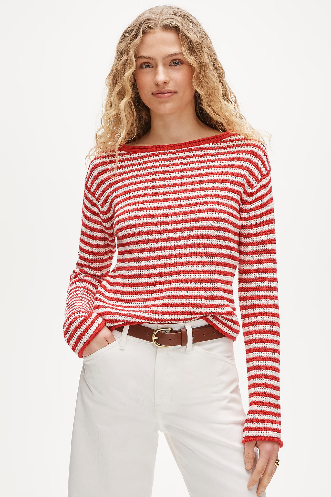 J.Crew, Boatneck Sweater in Stripe