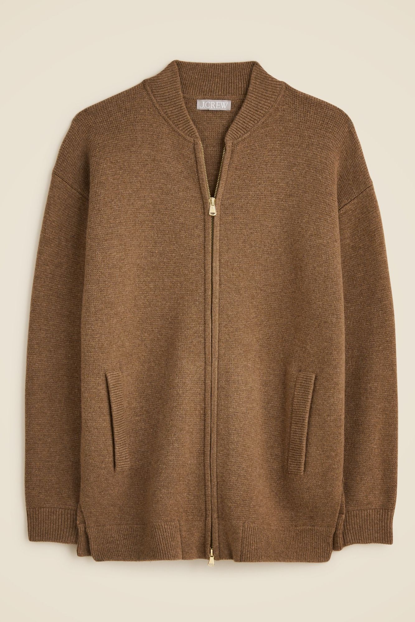 Full-Zip Flight Sweater-Jacket