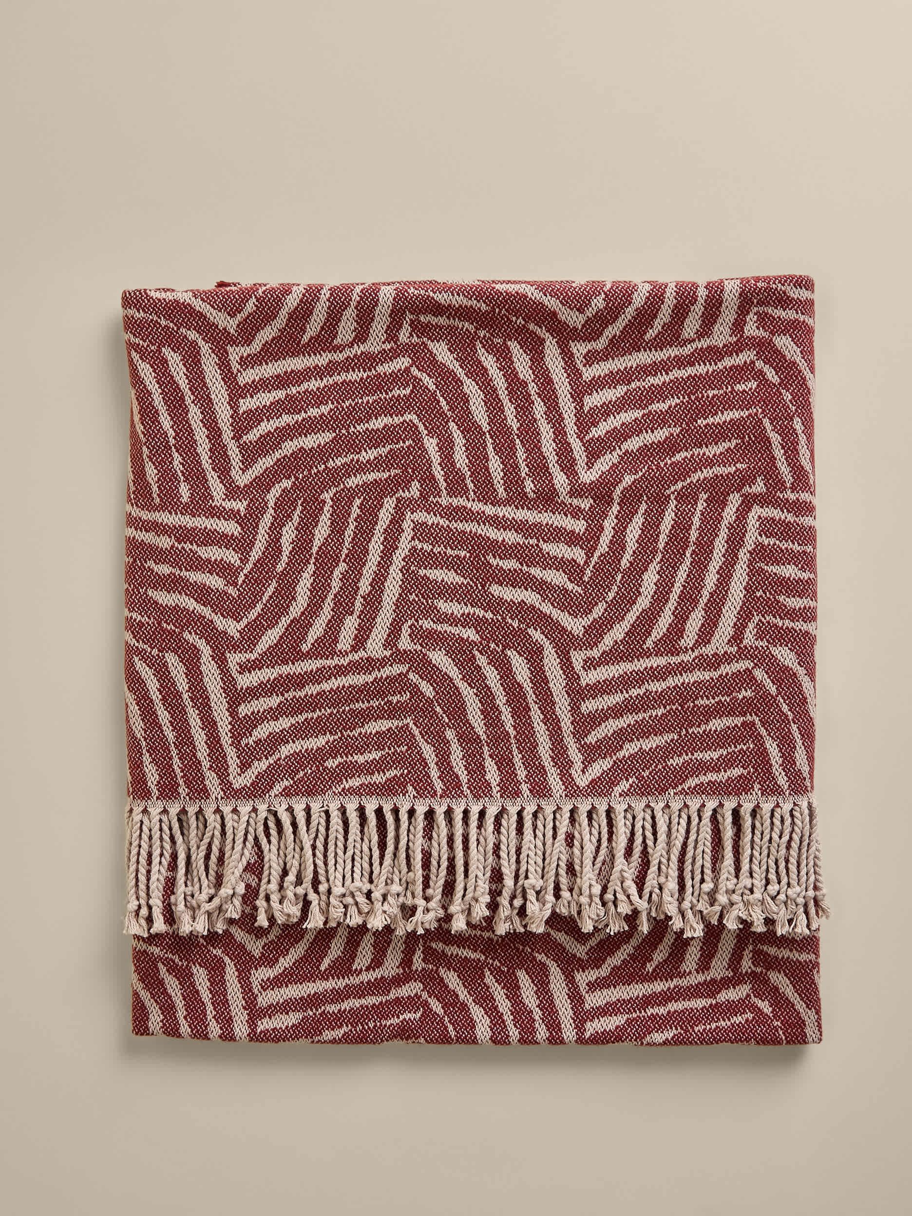 Cotton Rich Geometric Throw