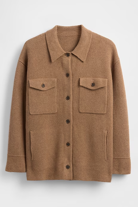 Gap, CashSoft Oversized Shirt Jacket