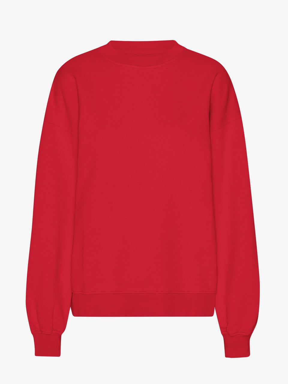 Organic Oversized Crew - Scarlet Red