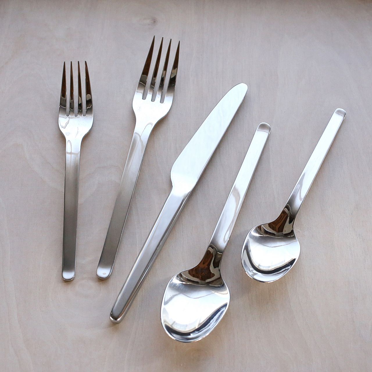 【Heath Ceramics】Muir Flatware x 3 Heath Ceramics Muir Flatware in Polished (5 piece setting)
