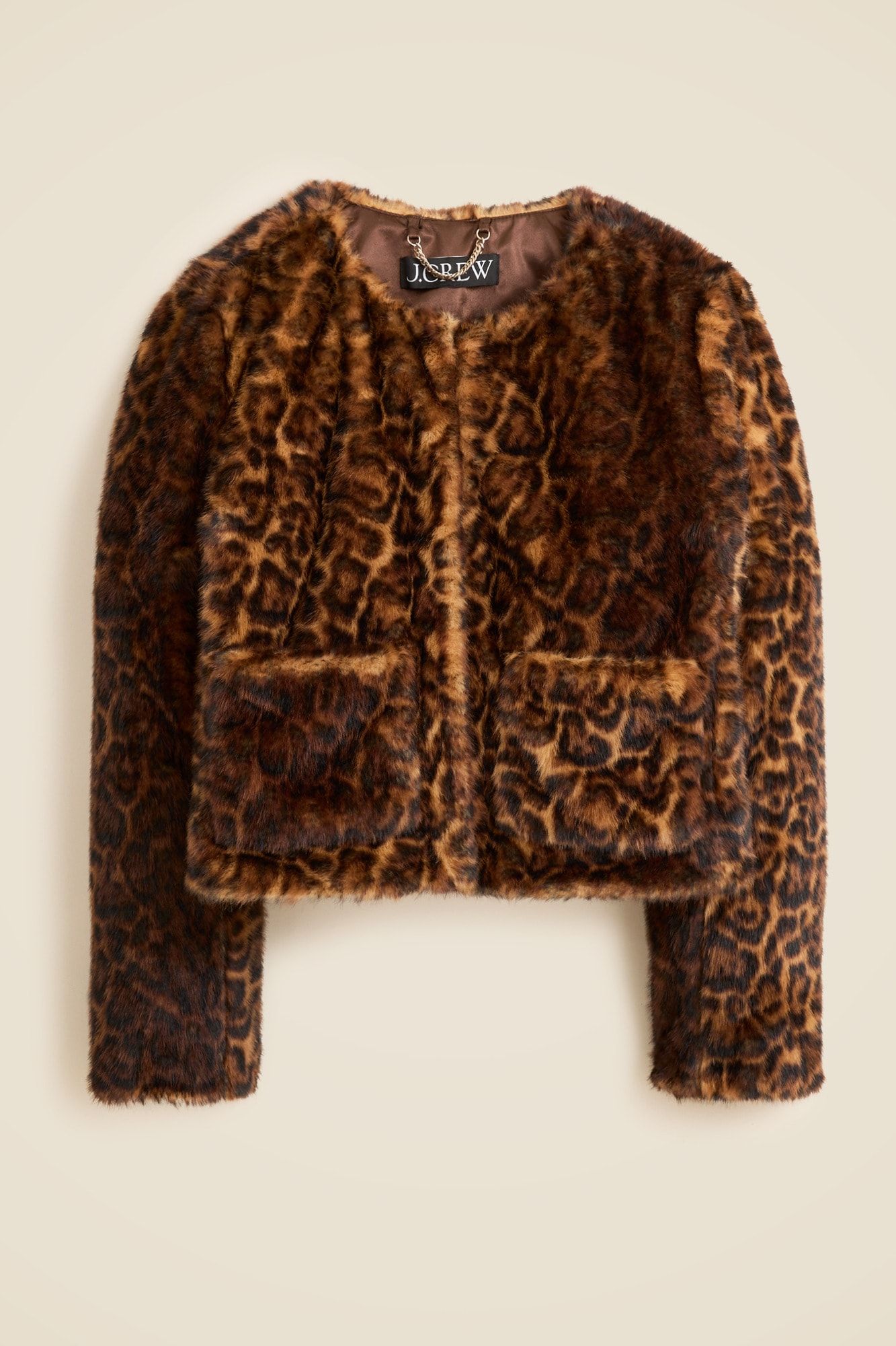 Faux-Fur Lady Jacket in Leopard Print