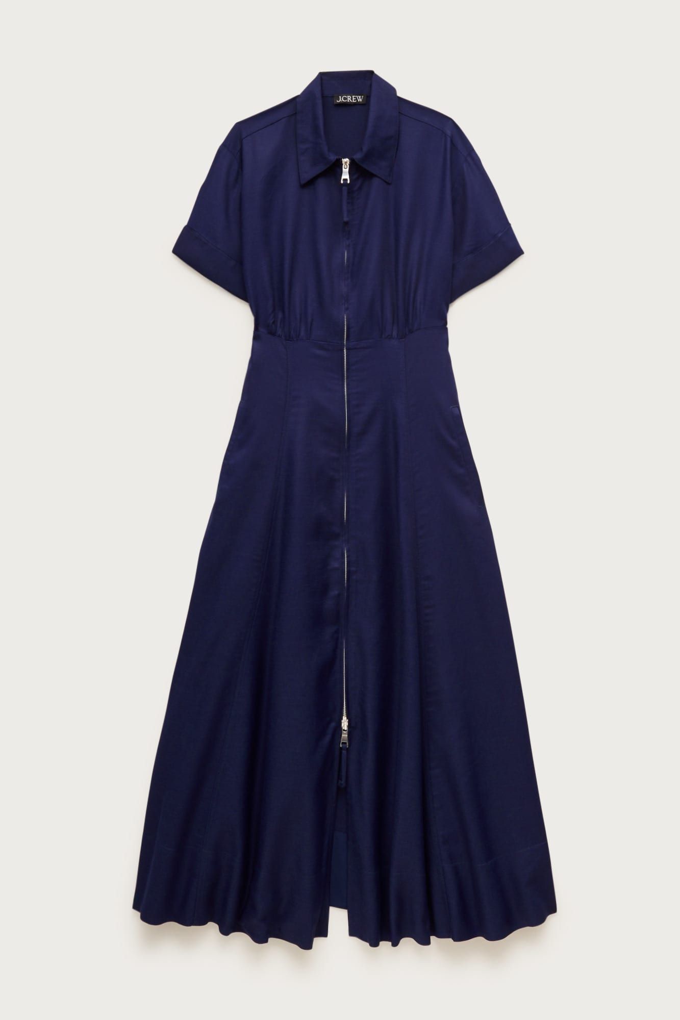 Zip-Up Shirt-Dress in Gramercy Linen Blend