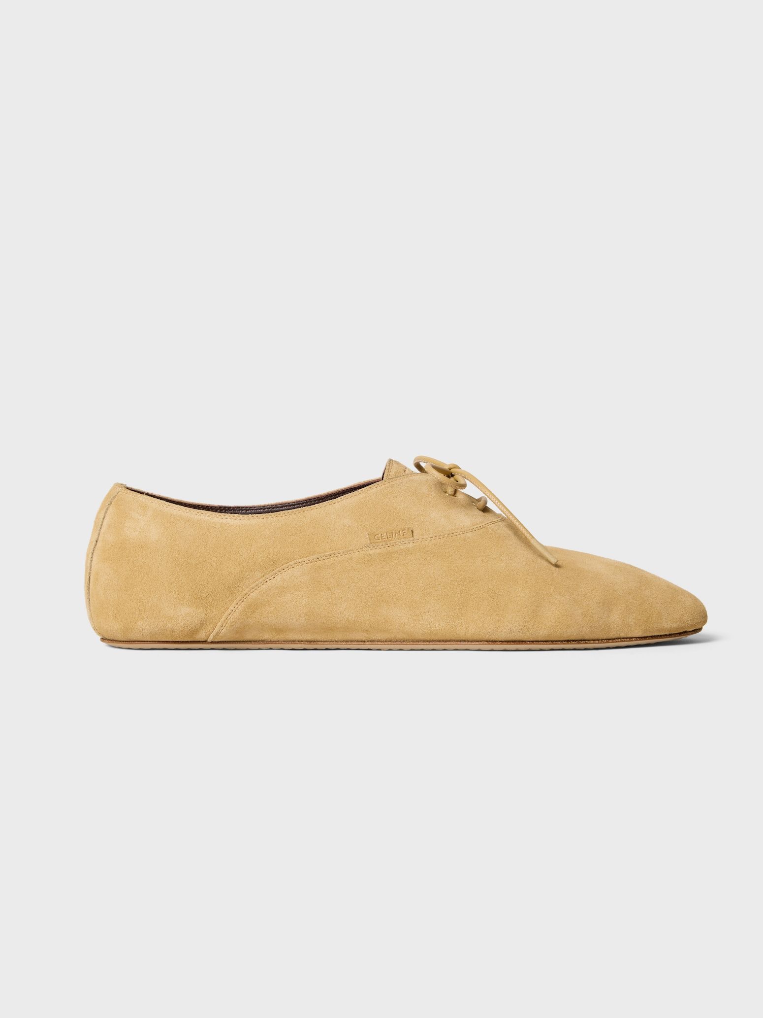 Ballet Lace-Up Shoe in Suede Calfskin