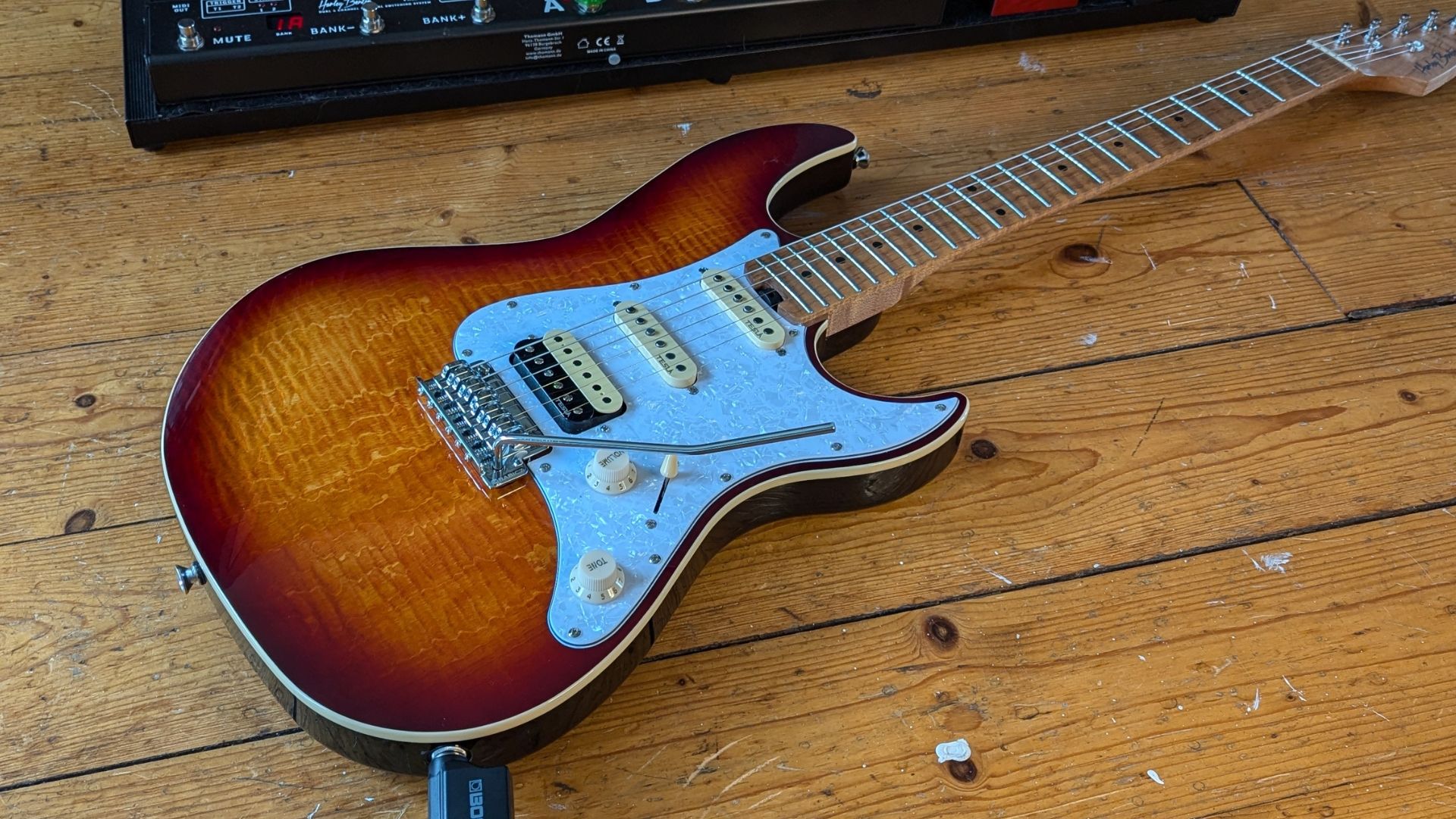 Harley Benton ST modern ダンカンピックアップその他改 バイク 配線 収納