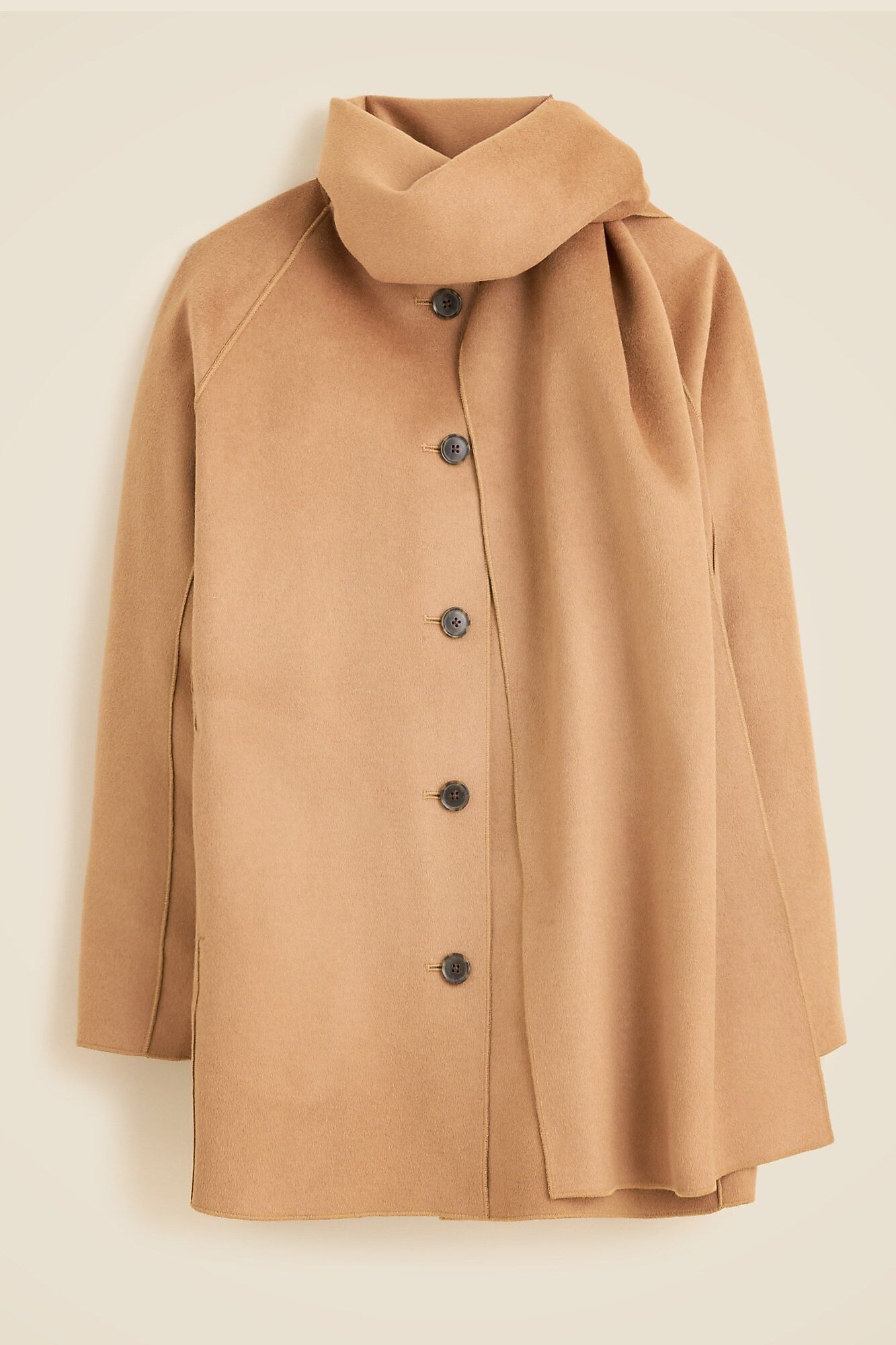 J.Crew, Scarf Coat in Drapey Wool Blend