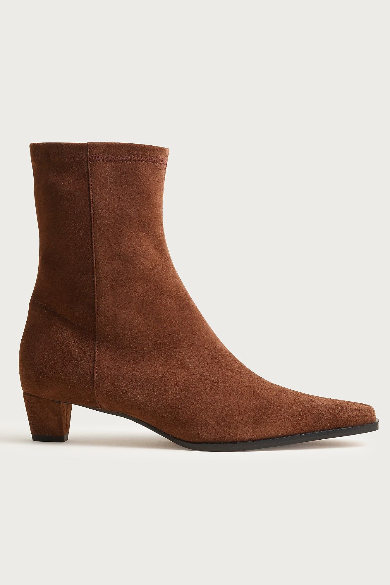 J.Crew, Remi Square-Toe Ankle Boots in Stretch Suede (Were $298)