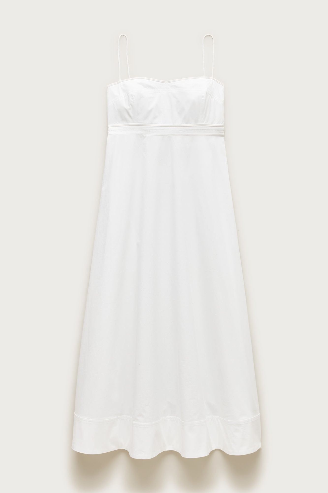 Empire-Waist Dress in Cotton Poplin