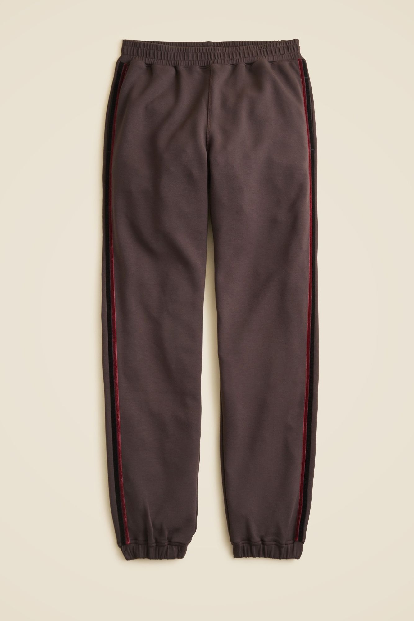 Scuba-Knit Jogger Pant With Velvet Trim