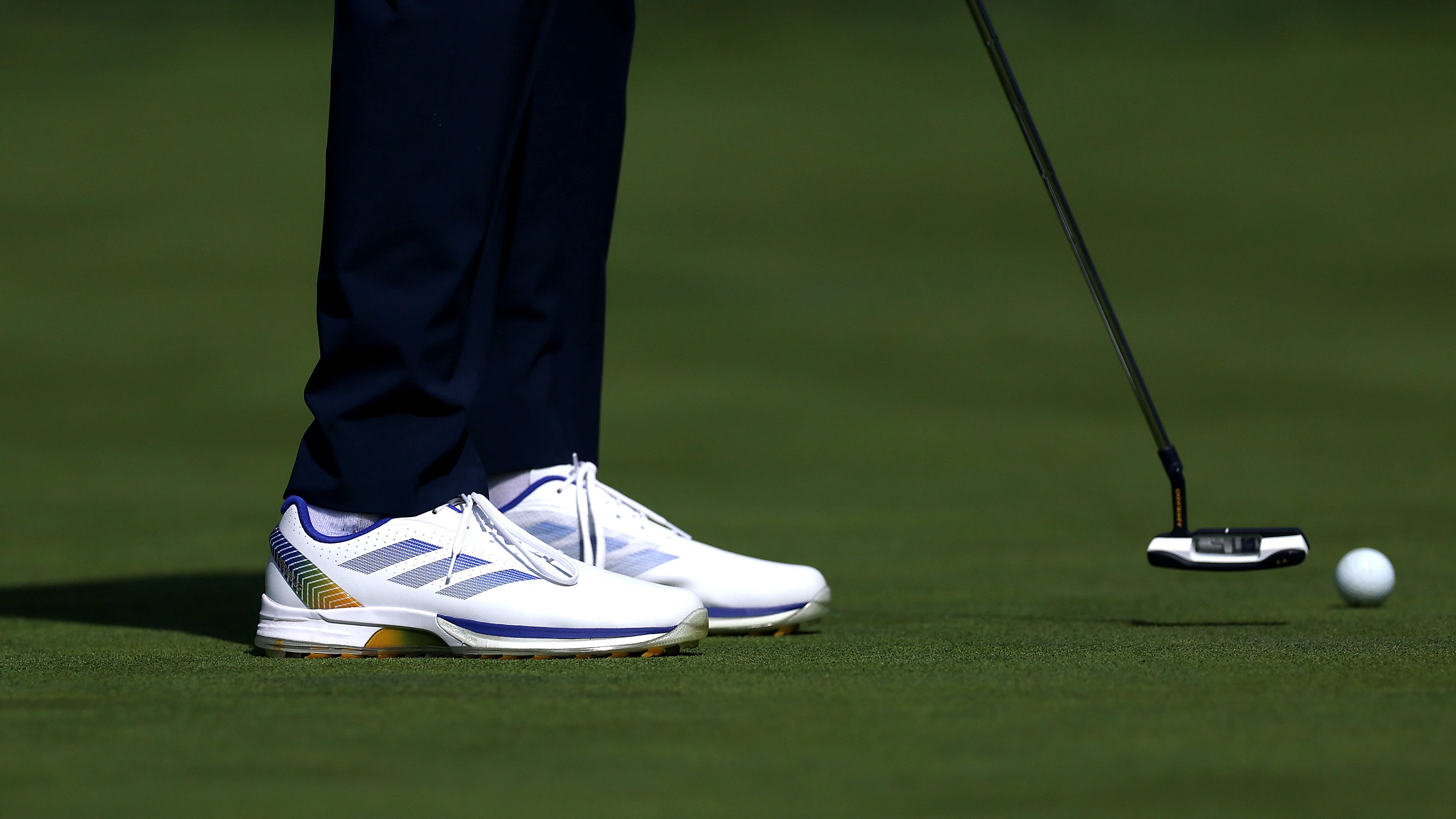 Ludvig Aberg in the Ryder Cup Adizero golf shoes