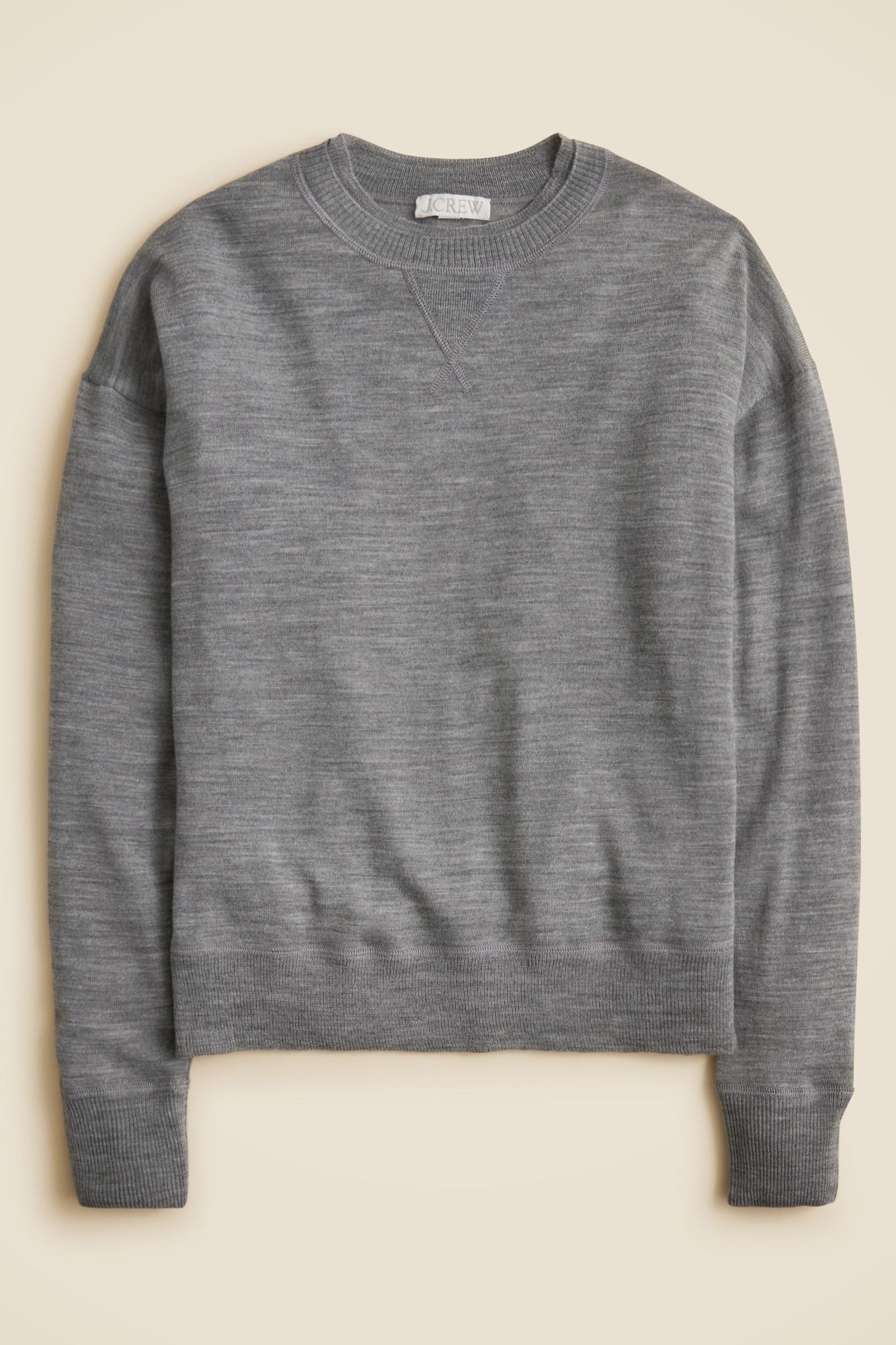 Oversized Crewneck Sweatshirt in Merino Wool