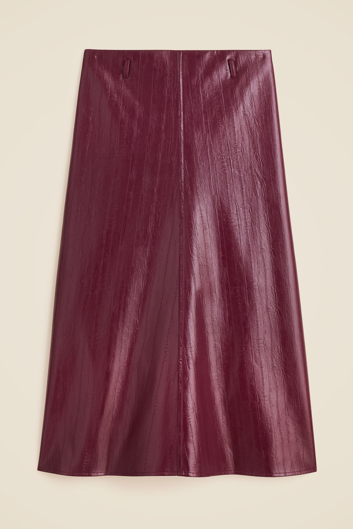 Collection A-Line Skirt in Faux Eel-Skin Leather