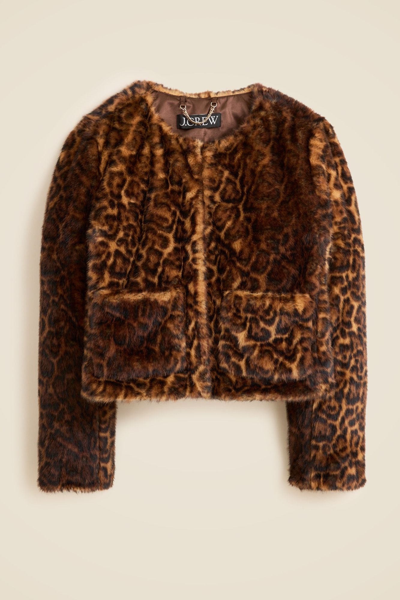Faux-Fur Lady Jacket in Leopard Print