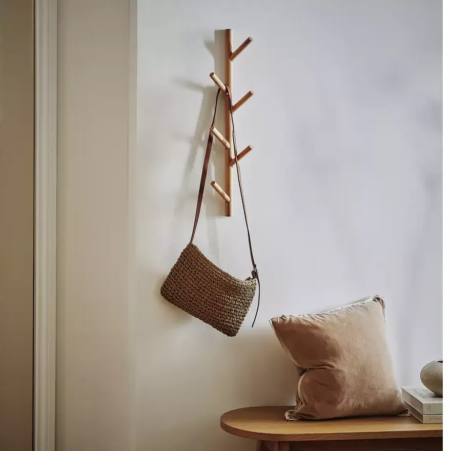Argos Home, Argos Home Wall Hung Coat Stand - Natural