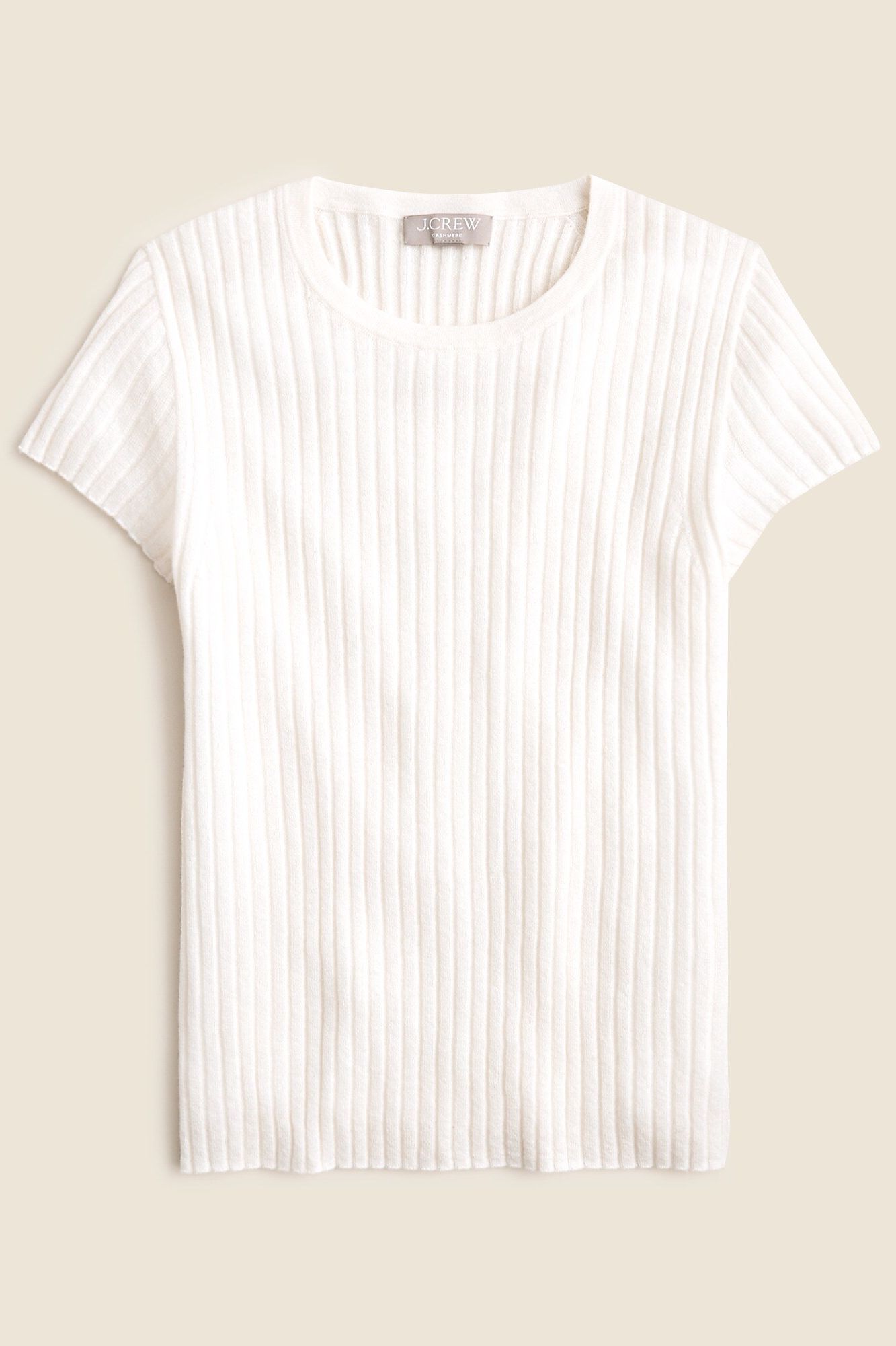 J.Crew, New Ribbed Featherweight Cashmere T-Shirt (Was $128)