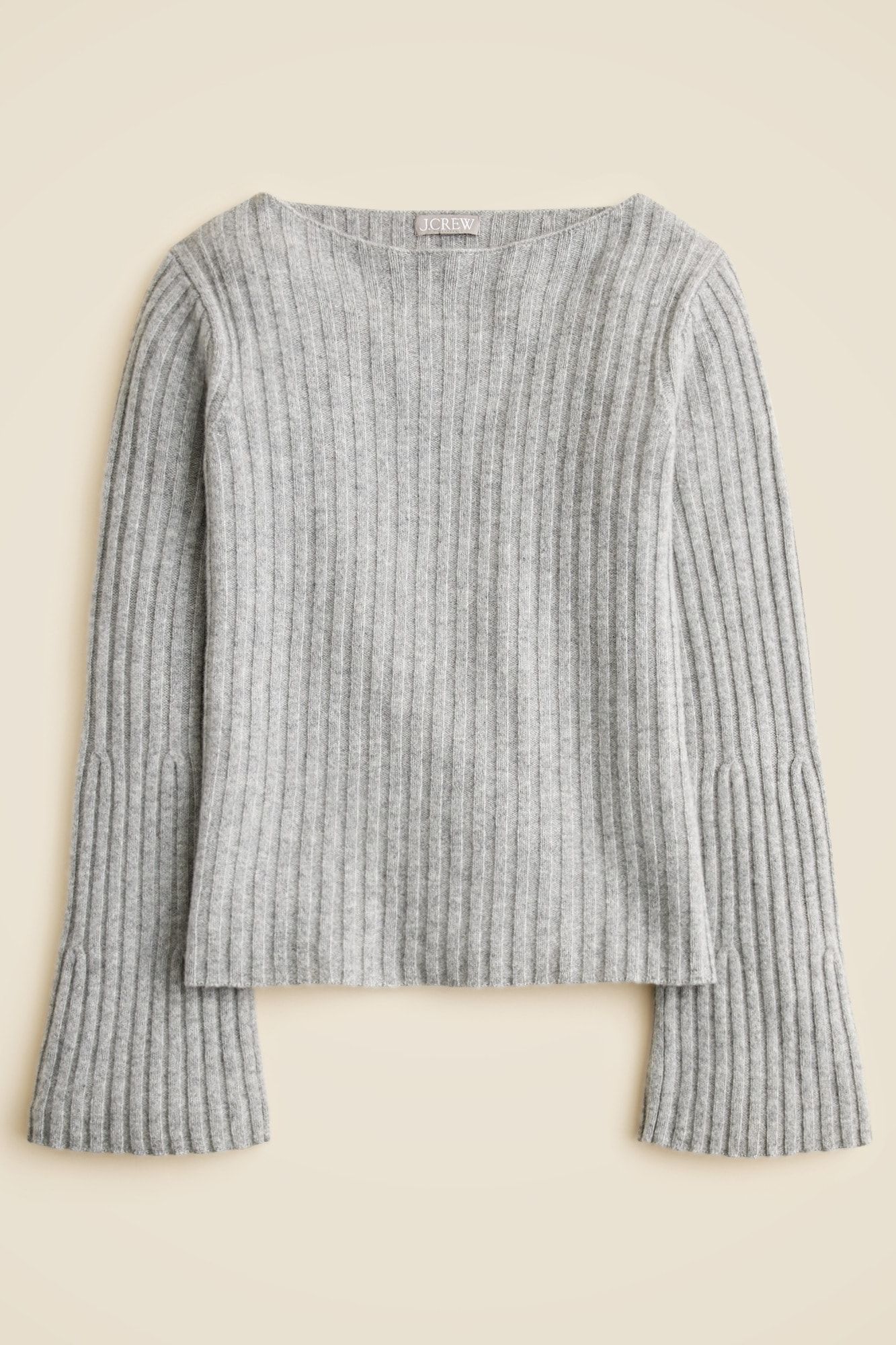 Ribbed Boatneck Sweater in Vintage Wool