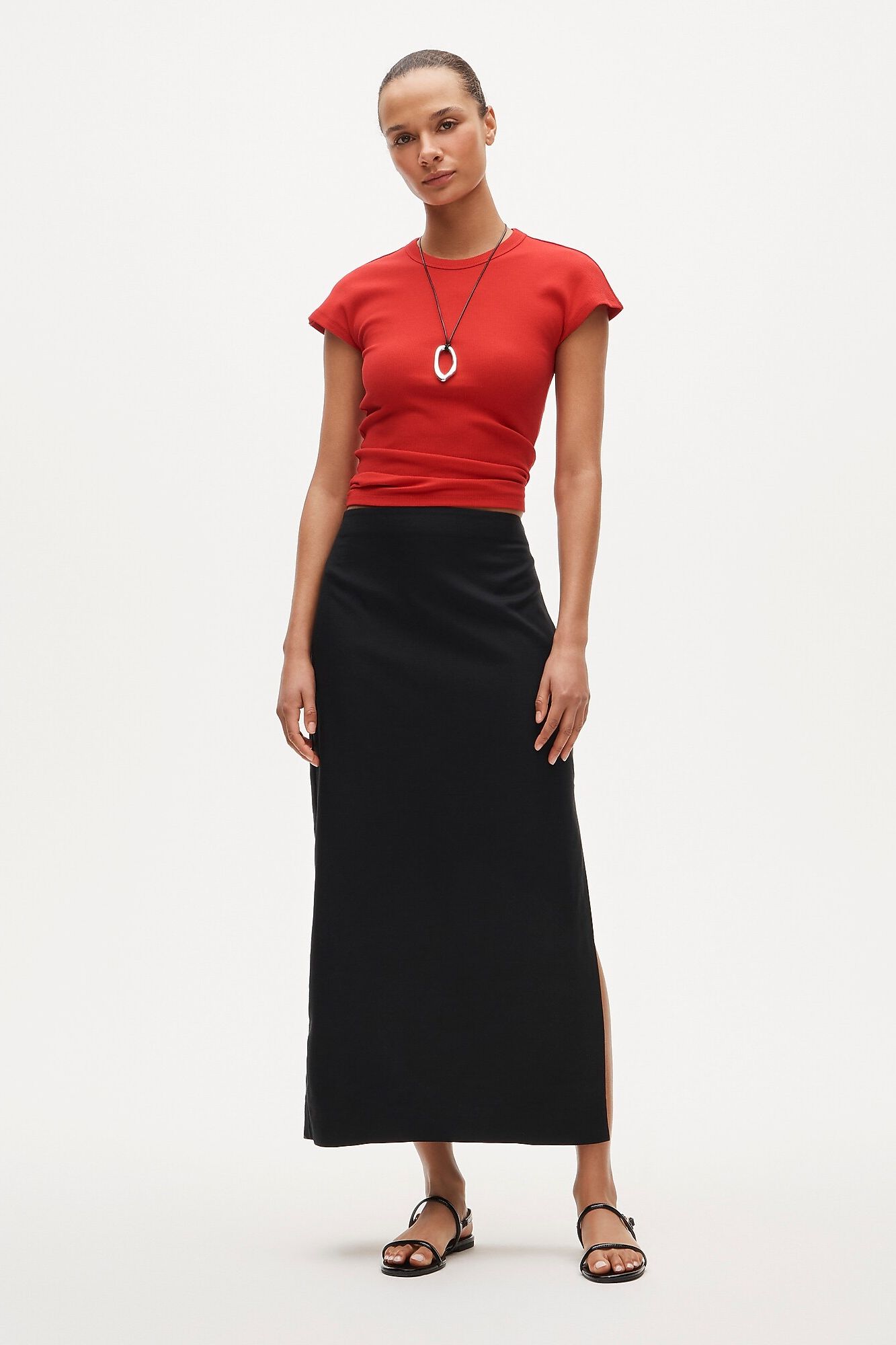 J.Crew, Column Skirt in Gramercy Linen Blend